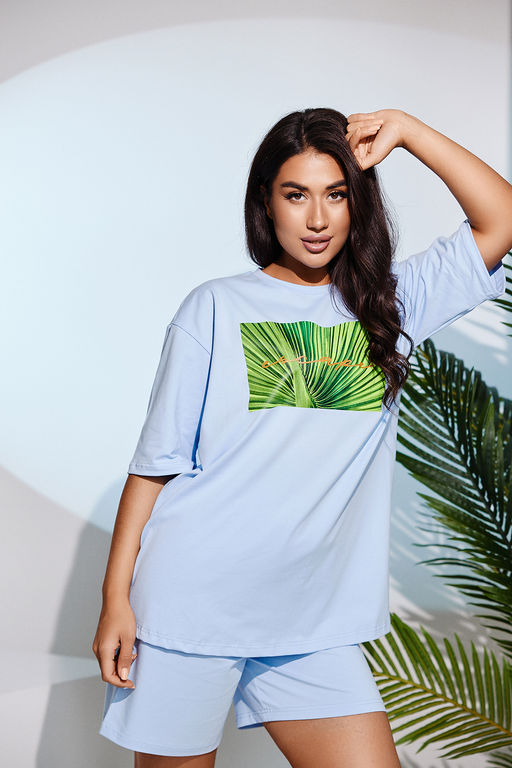 Костюм Натали футболка и шорты кулирка с лайкрой фото 6