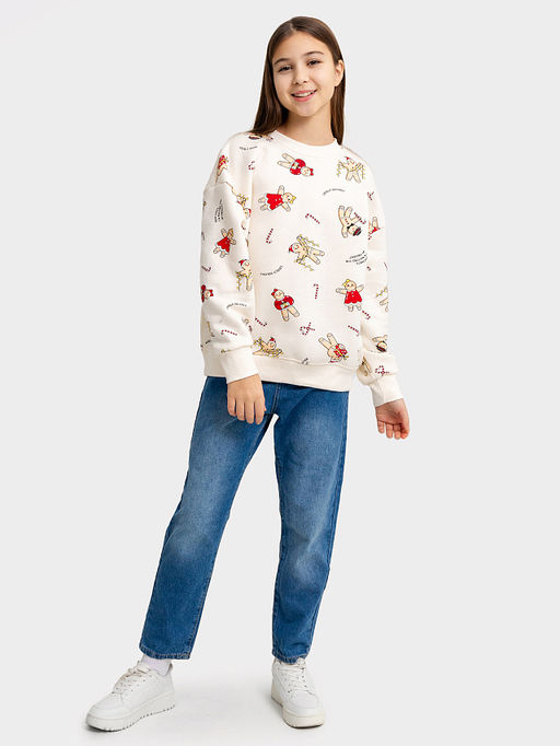 Джемпер для девочек молочный с печеньем - Mark formelle фото 2