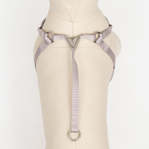 Комплект амуниции с мягкой шлейкой, поводок 120 х 1 см, ОГ 34-58 см, синяя клетка - Пижон фото 5