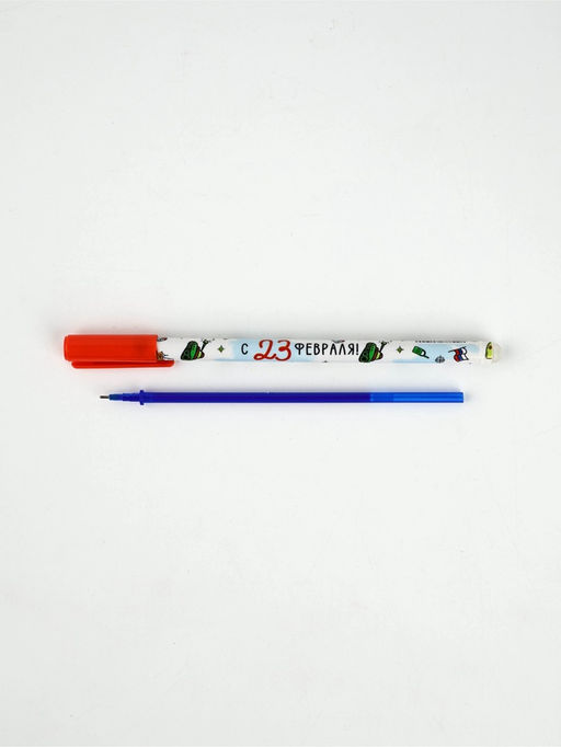 Цена за 10 шт. Ручка пиши-стирай, синяя паста, гелевая, 0.5 мм, пластик С 23 февраля! - Artfox фото 3