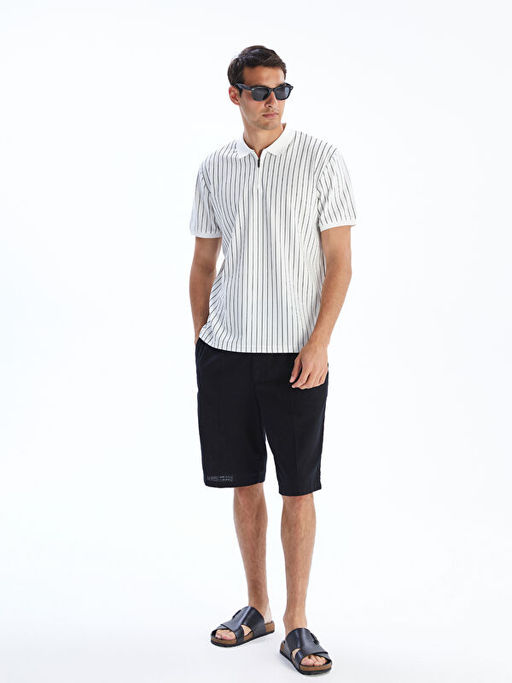 Polo Yaka Desenli Erkek Ti??rt