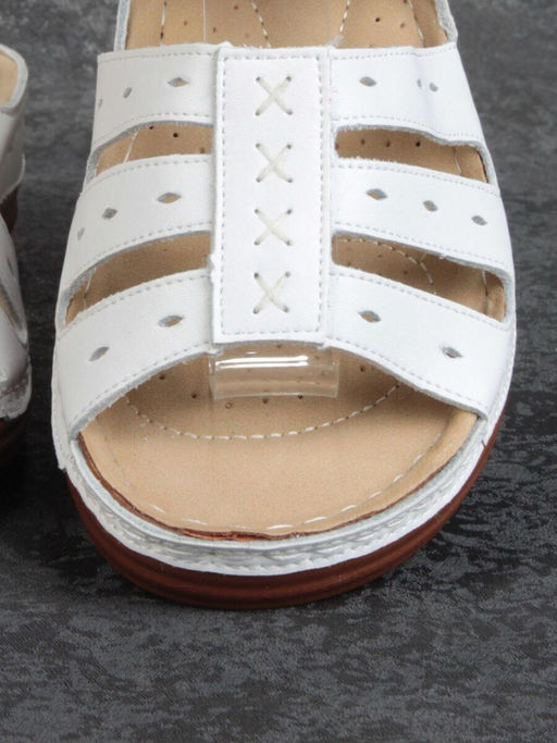 06-PEI02-1 WHITE Туфли летние женские (натуральная кожа) - No name фото 9