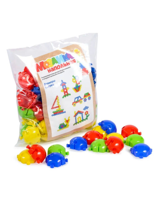 Мозаика напольная 50 крупных деталей. в пакете - Green Plast фото 5