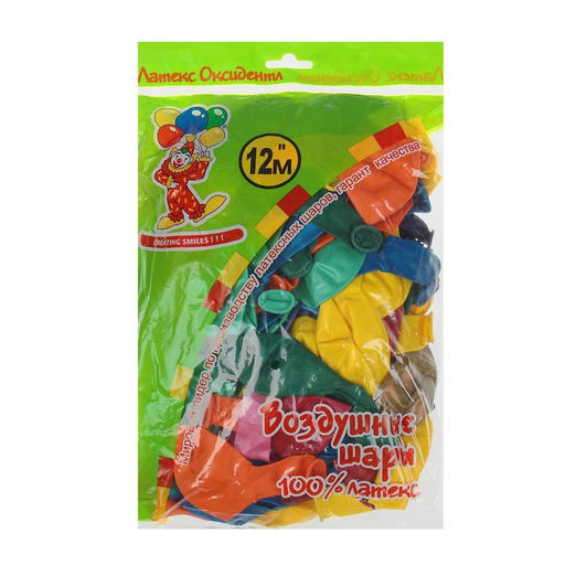 Воздушные шары латексные 12", перламутр, металл, 100 шт., МИКС