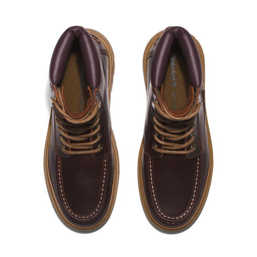 Ботинки Timberland Ray City Boot Moc Toe Lace Up коричневые  фото 9