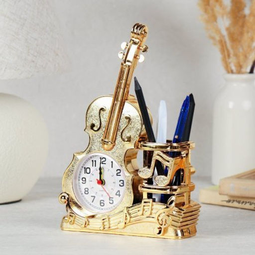 Часы настольные Скрипка 14,5х5х22 см / F538 /уп 120/ - Галеонтрейд фото 2