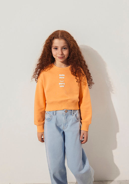 Sunshine Bask?l? Turuncu Sweatshirt - Mavi фото 2