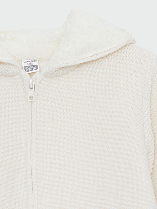 Kap??onlu Uzun Kollu Basic K?z Bebek Triko H?rka - Waikiki фото 3