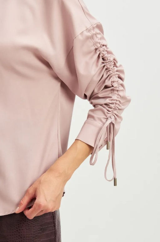 Блузка тонкая джинса OD-858-1 пудра OD-858-1 - Tantino фото 24