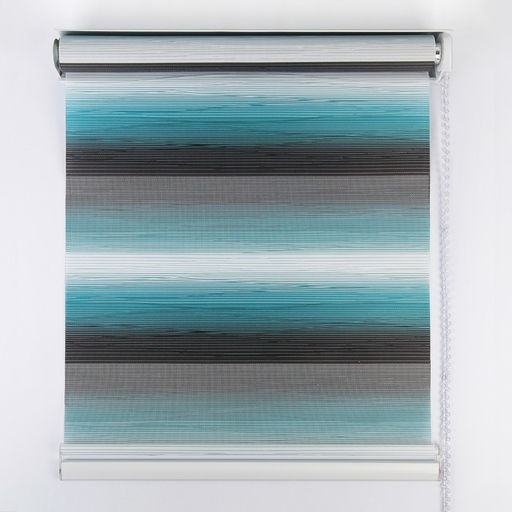 Штора рулонная День-ночь. Волна, 60180 см (с учётом креплений 3,5 см), цвет бирюзовый - Simaland фото 3