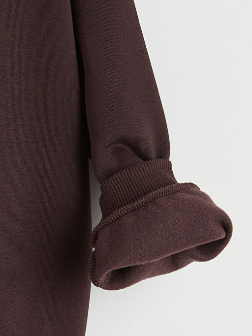 Bisiklet Yaka Nak??l? Erkek ?ocuk Kal?n Sweatshirt