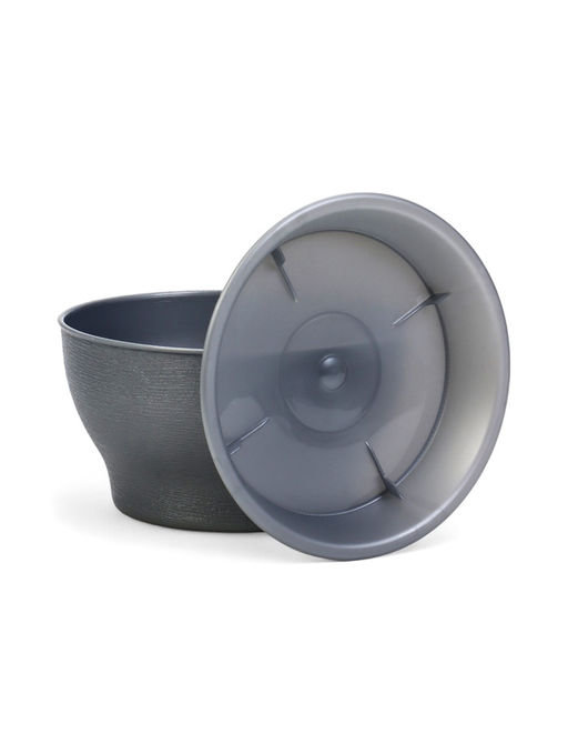 Цена за 3 шт. Горшок для цветов «Фиалочка», 800 мл, d=14 см, h=8 см, пластиковый, серый