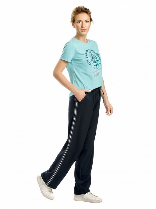 PELICAN, брюки женские, Темно-синий  фото 2