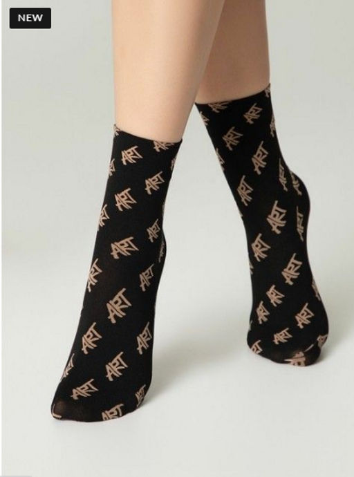 Носки жен. FANTASY 23С-82СП (30/1) - nero-bianco - Conte elegant фото 3