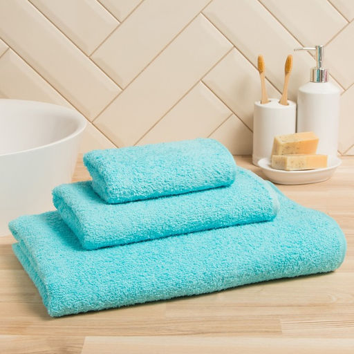 Полотенце махровое Экономь и Я 70*140 см, цв. голубой, 100% хлопок, 320 гр/м2  фото 2