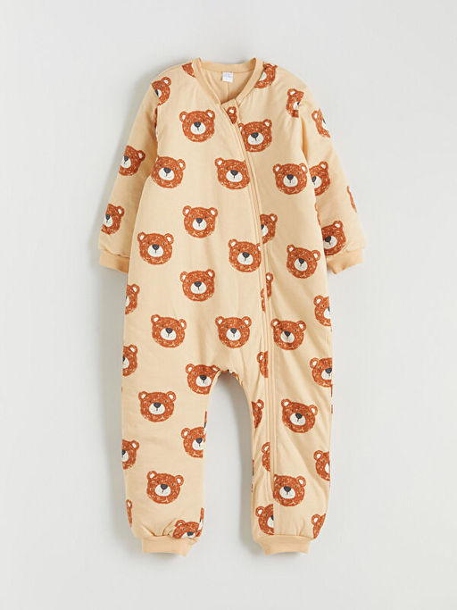 2.5 Tog Bask?l? Erkek Bebek Uyku Tulumu