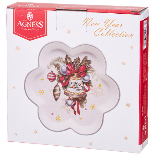 ТАРЕЛКА AGNESS С НОВЫМ ГОДОМ! ФИГУРНАЯ 15*2,5 СМ - Lefard фото 2