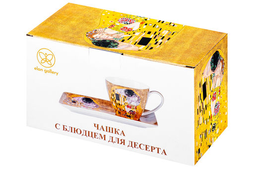 Чашка 250 мл с блюдцем для десерта 20,5*10,5*2 см Поцелуй NEW BONE CHINA - Elan gallery фото 14