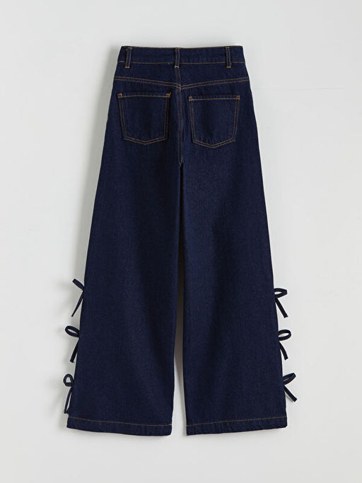 Wideleg Fiyonk Detayl? K?z ?ocuk Jean Pantolon