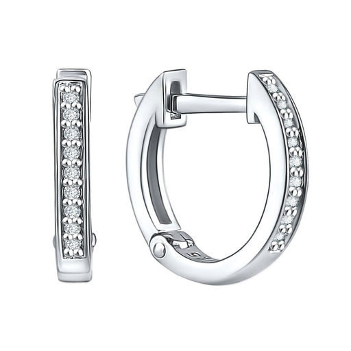 Серьги из серебра куб.циркон., Л-21361