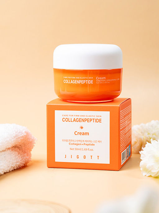 Jigott Крем для лица с коллагеном и пептидами / Collagen + Peptide Cream, 50 мл
