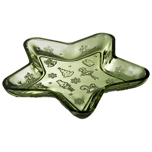 БЛЮДО СЕРВИРОВОЧНОЕ ЩЕЛКУНЧИК GREEN В ФОРМЕ ЗВЕЗДЫ, 21*21*2,5 СМ - Lefard фото 2
