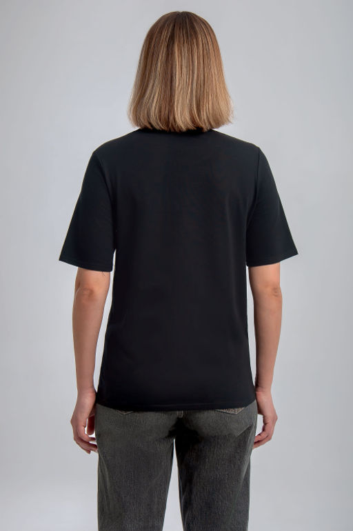 Арт. 3176/1 Футболка женская 44-52 (5 шт) Цвет:черный - Калинка фото 4