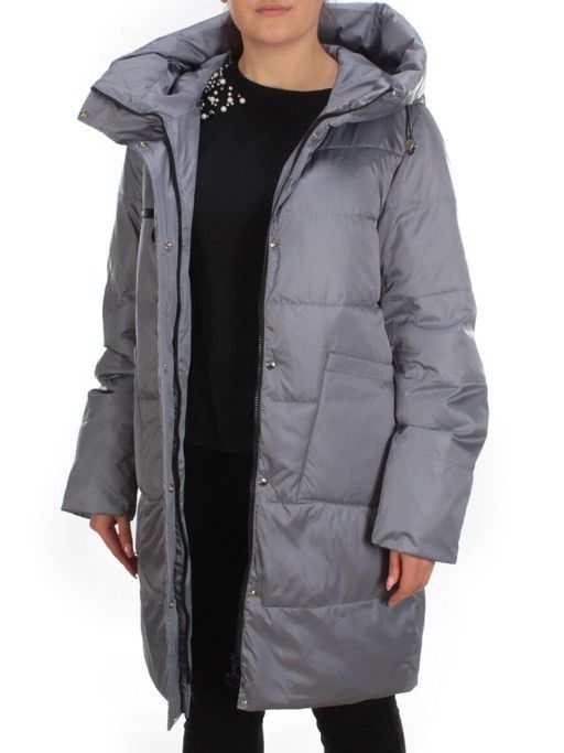 S21122 GRAY Куртка зимняя женская облегченная Y SILK TREE - Fashion фото 9