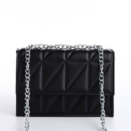 Сумка на клапане, цвет черный 22*15*6 см - Nazamok фото 3