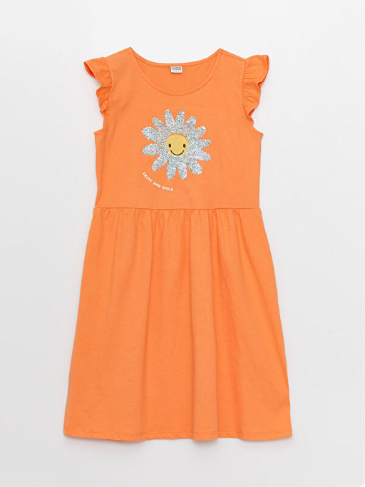 Bisiklet Yaka ?ift Y?nl? Payetli K?z ?ocuk Elbise - Waikiki фото 3