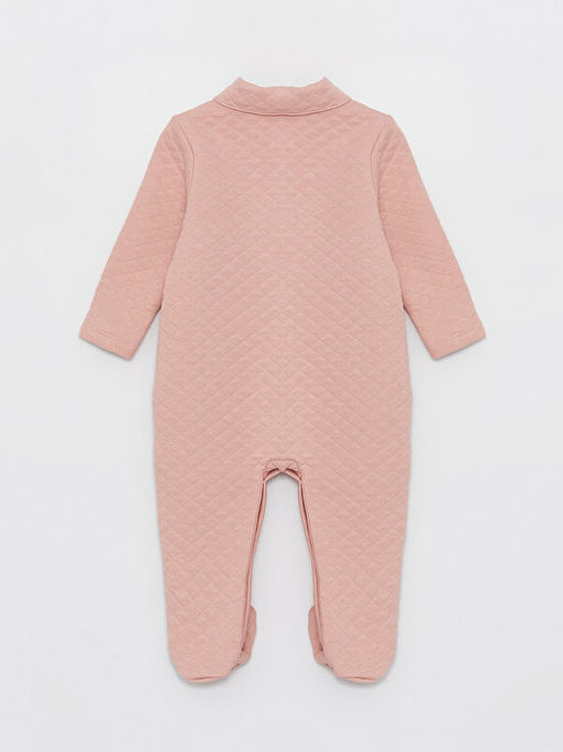 Polo Yaka Uzun Kollu K?z Bebek Tulum(0-12 Ay Patikli, 12 Ay+ Patiksiz) - Waikiki фото 2