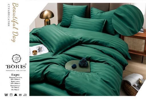 КПБ Boris Страйп-сатин в коробке BORSSB008 Евро