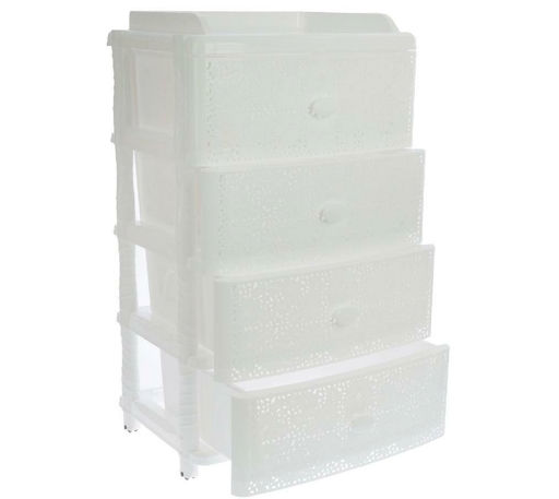 Комод широкий "Лаура" 4-х секционный белый М6791