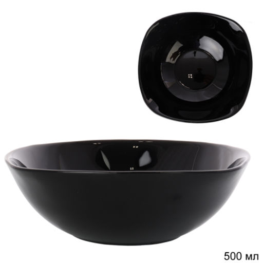 Набор суповых квадратных тарелок 6 штук 500 мл 165 мм Черная / BNFW65 (Black) /уп 12/