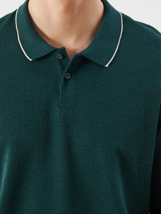 Polo Yaka Erkek Sweatshirt