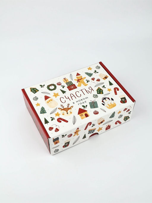 Коробка подарочная складная «Счастья в Новом году», 30.5×22×9.5 см