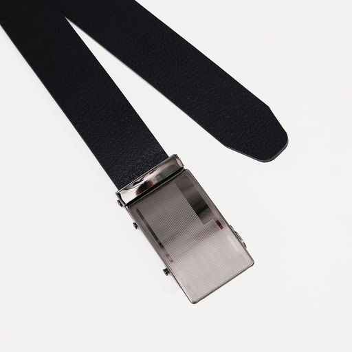 Ремень мужской «Великан» для полных, ширина 3.5 см, пряжка автомат, чёрный