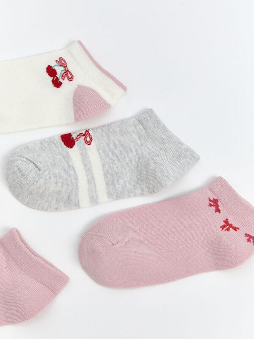 Desenli K?z ?ocuk Patik ?orap 5li