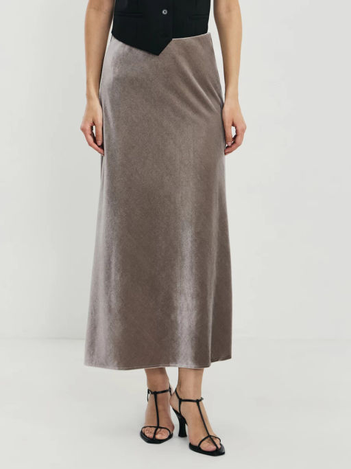 Юбка миди из бархата / Zarina