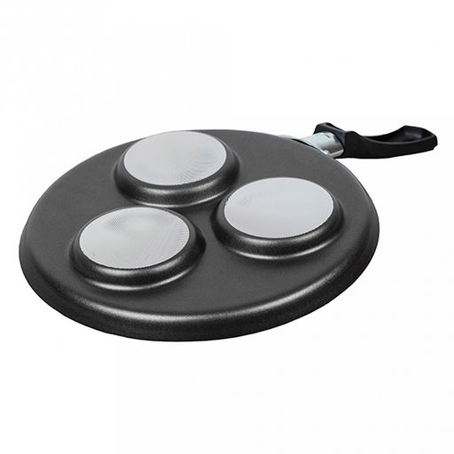 "ХИТ" Сковорода с антипригарным покрытием порционная д24см, h3,2см, s1,8мм Россия)