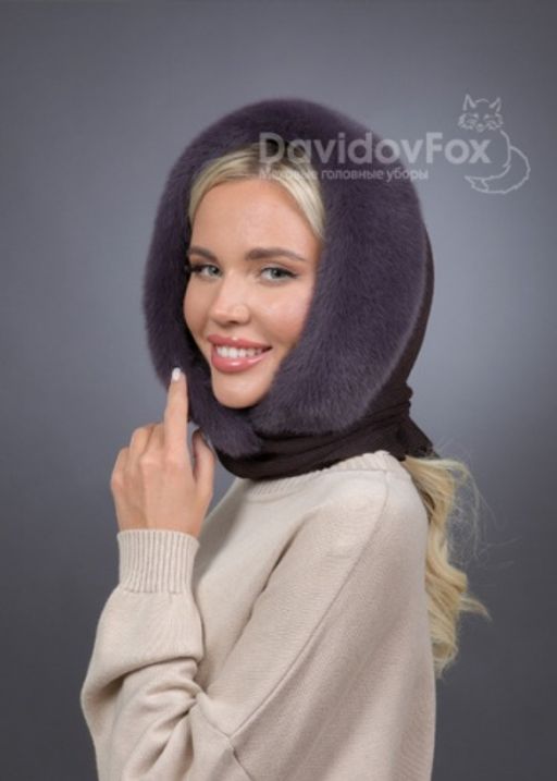 Платок трикотаж экомех браун - Davidovfox фото 3