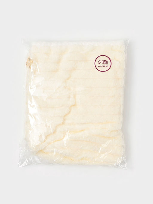 Чалма для сауны/душа с пуговкой микрофибра, цвет белый