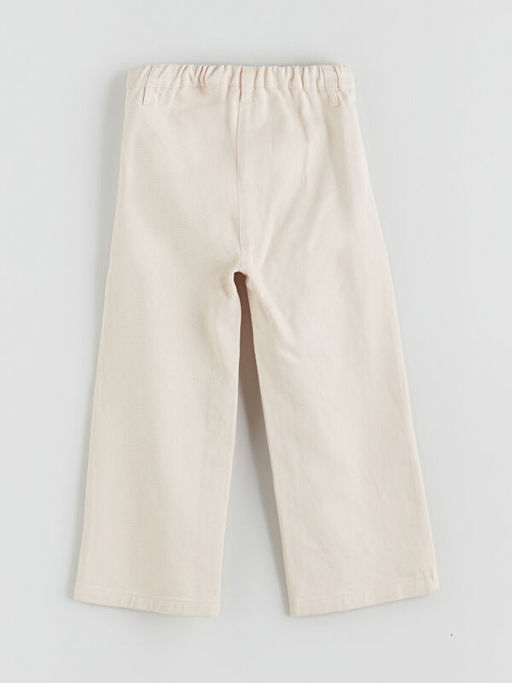 Beli Lastikli ?i?ekli K?z ?ocuk Pantolon