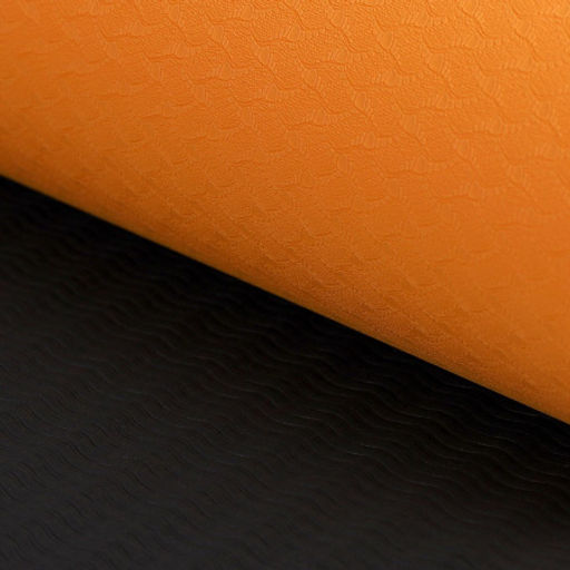 Коврик для йоги и фитнеса спортивный гимнастический двухслойный TPE 6мм. 183х61х0,6 цвет: оранжевый / YM2-TPE-6O / уп 12/ - Галеонтрейд фото 3