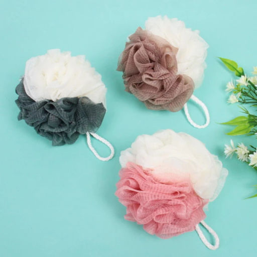 Цена за 3 шт. Мочалка для тела полипропиленовая "Ultramarine - Шарм", микс три цвета, 60грамм