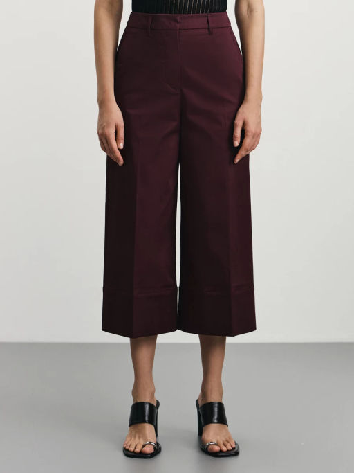 Укороченные брюки из хлопка / Zarina  фото 2