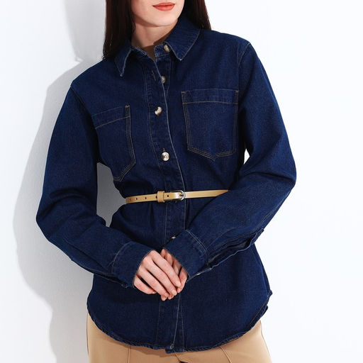 Ремень женский, ширина 1.3 см, винт, пряжка металл, цвет бежевый - Simaland фото 3