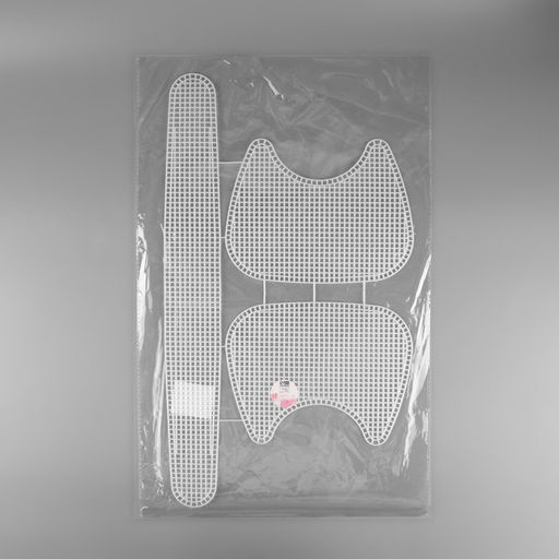 Цена за 2 шт. Канва-основа для вышивания сумки, пластиковая, 52 × 29 см, цвет белый