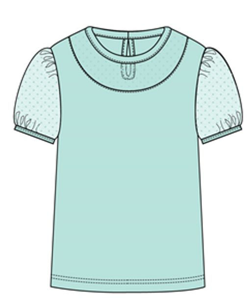 CRB wear/CWJG 63198-38 Джемпер для девочки,ментоловый/Ex.Cherubino