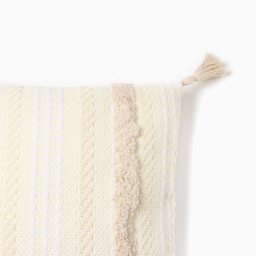 Наволочка декоративная Этель бохо Line 45х45 см, цвет бежевый, хлопок  фото 2